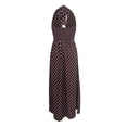 thumbnail image 6 of Tqcoqu Womens Deep V-Neck Polka Dot Print Halter Boho Long Maxi Dresses,Brown Women's S-XXL, 6 of 9