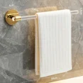 thumbnail image 5 of Gold Silver Bath Towel Bar Roll Tissue Paper Holder Rack for Bathroom Storage Shelf Hanger Toilet Toiletries Kitchen Accessories (Gold 20cm), 5 of 7