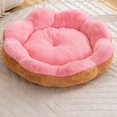thumbnail image 2 of Jubilant  Semi-enclosed Pet Bed for Cats Pet Bed with Removable Cover Winter Flower Shaped Plush Pet Bed with Removable Washable Cover Anti-slip for Small, 2 of 8