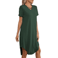 thumbnail image 3 of SIEANE Womens Casual Dress Criss Cross V Neck Short Sleeve Summer Dress, 3 of 6