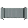 thumbnail image 1 of "Versare Room Divider 360 Portable Wall Partition | 7 Panels Wide | 19'6" x 7'6" Blush Green Fabric Panels", 1 of 7