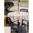 thumbnail image 4 of Easter Eggs Outdoor Tablecloth - 54x54 Inch Square Dining Table Cover, Watercolor Spring Flowers Leaves Patterned Waterproof Outdoor Table Cloth with Umbrella Hole & Zipper for Picnic/Patio/Party, 4 of 7