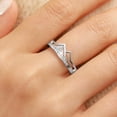 thumbnail image 6 of 925 Sterling Silver Mountain Ring for Women CZ Hill Faith Moves Moutains Inspirational Rings to Daughter Mother Stacking Wave Ring Dainty Keep Climbing Bands Wedding Father's Day Jewelry, 6 of 6