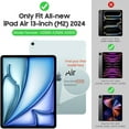 thumbnail image 6 of MoKo for iPad Air 13 Inch Case M2 2024/ iPad Pro 12.9 Case (6th/5th Gen 2022/2021) with Pencil Holder, Smart Protective Cover for iPad Air 13 inch with Back Trifold Stand, Auto Wake/Sleep, Navy Blue, 6 of 8
