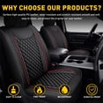 thumbnail image 3 of Full Set Leather Car Seat Covers Fits for 09-22 RAM 1500 and 10-22 RAM 2500 3500 & Carbon Fiber Universal Car Steering Wheel Booster Cover Non-Slip Accessories, 3 of 11