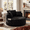 Black, variant on Eyisean 53.5" Oversized Round Chaise Lounge Chair Indoor, Comfy Corduroy Upholstered Boneless Couch with Pillow, No Assembly Required, Deep Seat Lounge Floor Sofa Chair for Living Room, Apartment