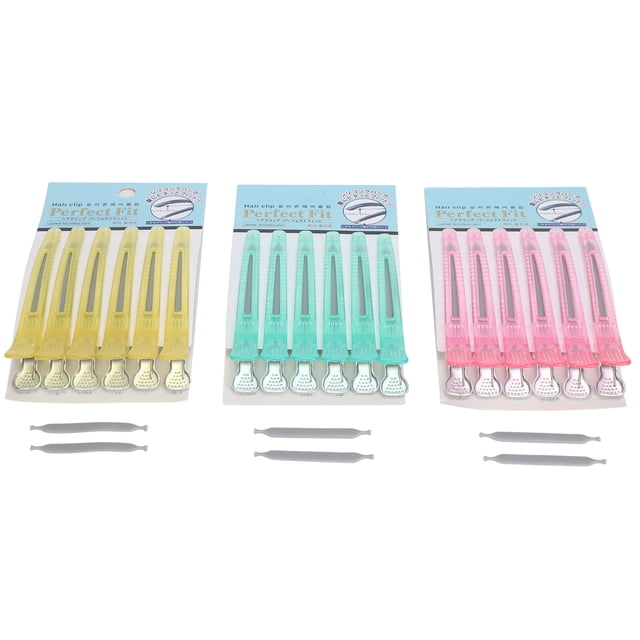Pinza de peluquería, pinza de pico de pato pinzas para el cabello con tira de silicona para barbería para el hogar LHCER Descripción de la referencia