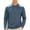 Blue, variant on Gytharion Solid Color Big and Tall Pullover Shirts for Men Buttoned Stand Collar Blouses Casual Long Sleeve Tops
