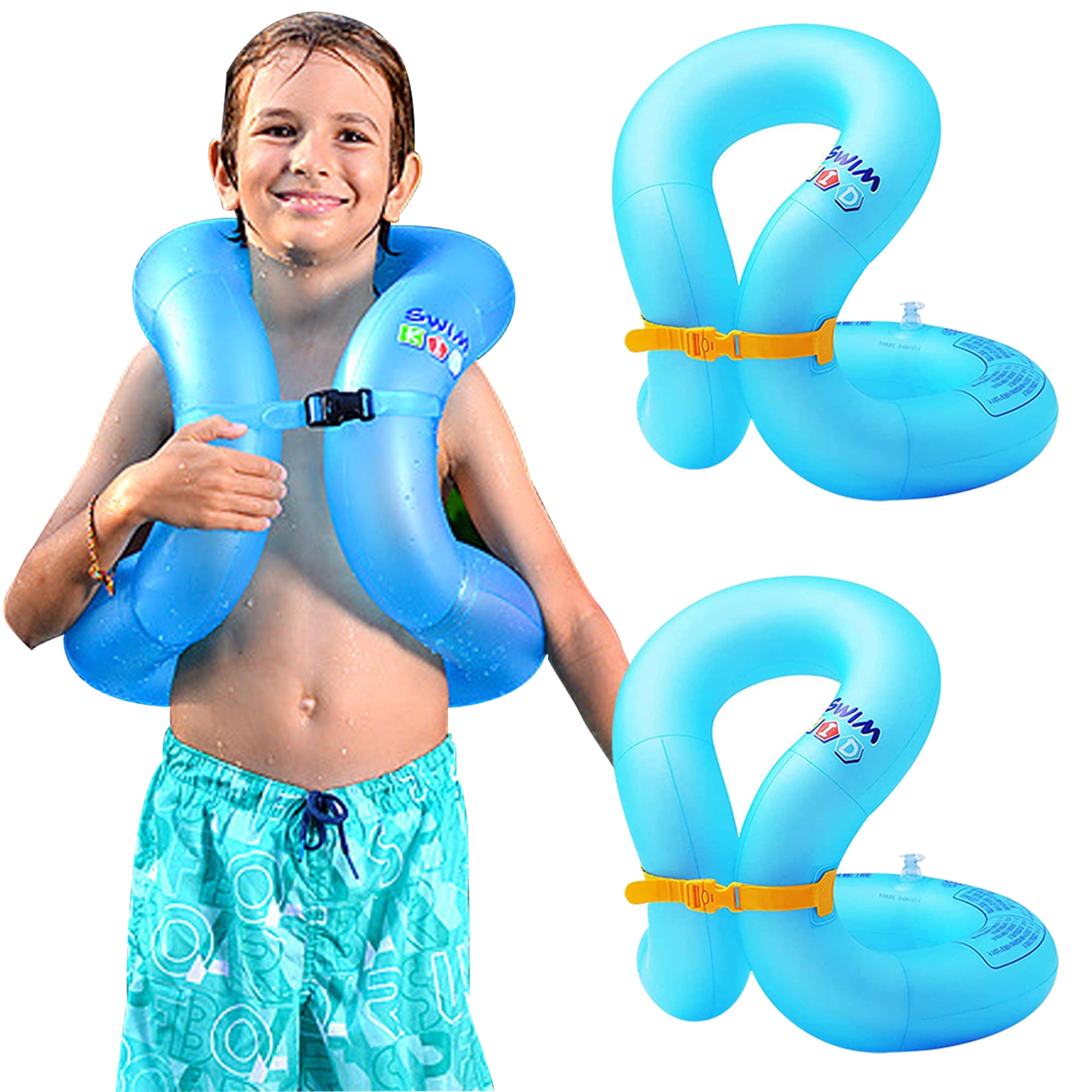 2 Pack Floaties Swim Vest for Kids/Adult, Portable Inflatable Pool