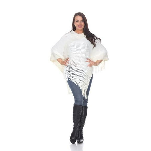 Women's Sansa Knit Fringe Poncho