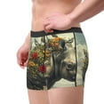 thumbnail image 3 of Bingfone Floral Rhino With Birds Men's Underwear - Casual Stretch Boxer Briefs-XX-Large, 3 of 7