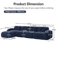 thumbnail image 3 of HUTWIFE Home Contemporary Reclining Sectional Modular Sofa with Ottoman, Blue, 3 of 9