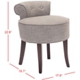thumbnail image 5 of SAFAVIEH Georgia Vanity Stool Stone, 5 of 7