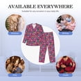 thumbnail image 7 of Bingfone Men's Pajama Set 2 Piece Loungewear PJs, Long Sleeve with Pajama Pants-Summer Flamingo, 7 of 7
