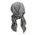 thumbnail image 5 of Yigetop Hijab Scarf for Women Cancer Head Hat Cap Ethnic Bohemian Pre Tied Braid Hair Cover Wrap Turban Headwear Hat Head Wraps for Women Grey One Size, 5 of 8
