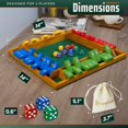 thumbnail image 2 of Tablero de madera Shut The Box Game para 4 jugadores, 35 cm, 2 of 9