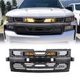 thumbnail image 1 of AMERICAN MODIFIED Grille w/Lights for 19-21 Chevy Silverado 1500, Matte Black, 1 of 12