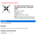 thumbnail image 2 of Rear Shaft All Joints Universal Joint - Compatible with 1998 - 2001 Mazda B2500 1999 2000, 2 of 2