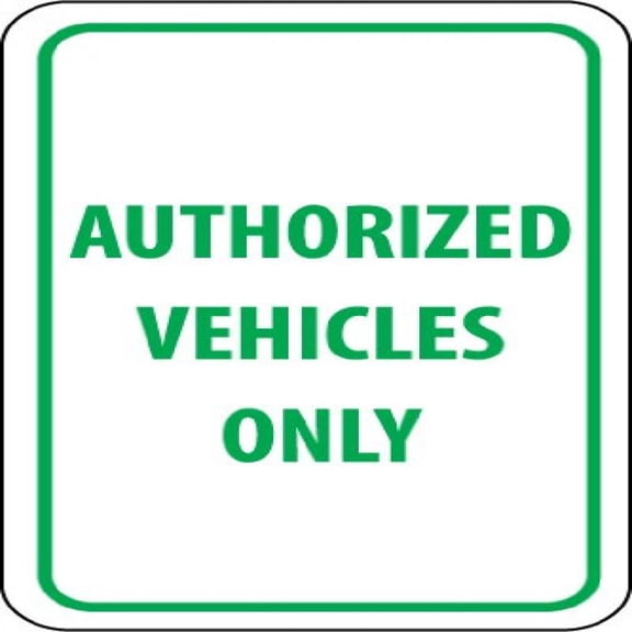 NMC TM48H Traffic Sign, Legend AUTHORIZED VEHICLES ONLY, 12 Length x 18 Height, 0.063 Aluminum, Green On White