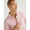 thumbnail image 4 of Free Assembly Men's Oxford Shirt with Long Sleeves, Sizes S-3XL, 4 of 6