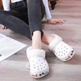 thumbnail image 3 of Black/White Plush Insoles Replacement for Women Men Thickened Comfy Themal Shoe Cover for Winter Walking, 3 of 5