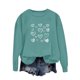 thumbnail image 2 of Xuyuer Valentine's Day Heart Print - Women's Loose Round Neck Long Sleeve Top for Casual Lover Themed Outfits, Cozy Seasonal Wear, Couple Matching Style & Romantic Gift Holiday Apparell, 2 of 5