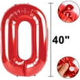 thumbnail image 2 of Red 0 Balloon Number Balloon 40 Inch, 0 Digital 0 Helium Balloons 10 20 30 40 50 100 Birthday Decorations Birthday Party Anniversary Supplies Decorations, 2 of 16