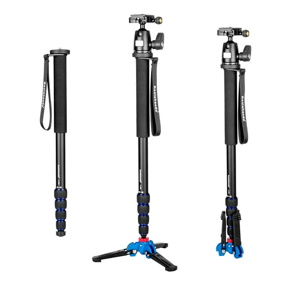 Koolehaoda Professional 65-inch Camera Aluminium Monopod with Folding Three Feet Support Stand