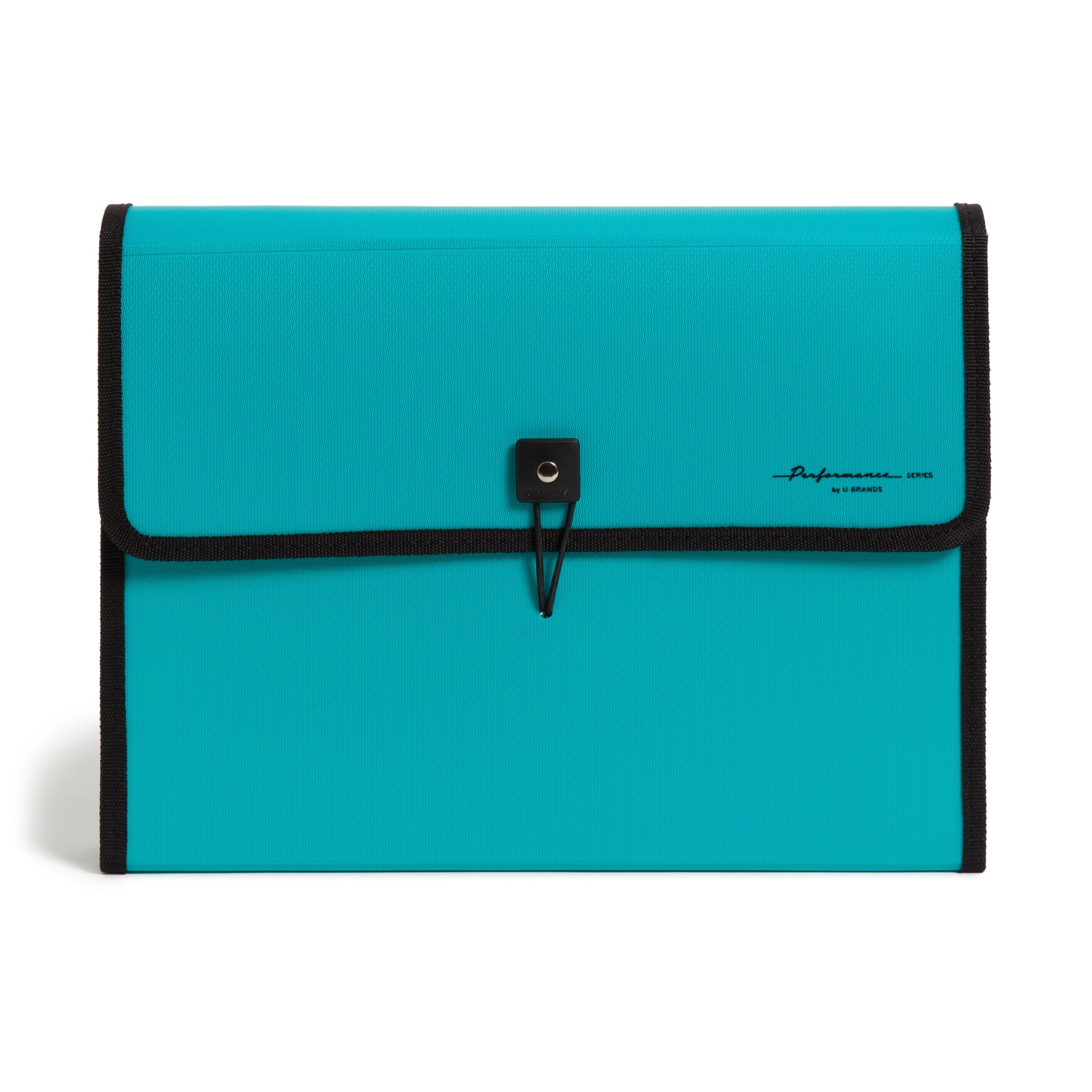 (4 pack) U Brands Performance Poly 13 Pocket Expandable File Folder, Teal