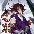 thumbnail image 2 of Pegatinas de tatuajes impermeables de Anime Kokushibou Art para mujer y hombre, tatuajes temporales de Anime para el cuerpo, tatuajes falsos para Halloween, 2 of 5