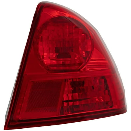 Taillight Assembly Compatible with 2003-2005 Honda Civic 1.7L 2.0L I4 D17A1 D17A2 K20A3 160HP Replaces 33501S5DA51-PFM 33501S5DA51PFM H730151 HALOGEN H730151