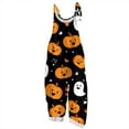 thumbnail image 5 of Pyhlmscde Womens Pumpkin Bat Halloween Print Straps Overalls with Pockets, Jumpsuits for Women, Halloween Dresses for Women, Rompers for Women, 5 of 6