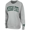 thumbnail image 2 of Women's Colosseum Gray Michigan State Spartans Campanile Pullover Sweatshirt, 2 of 3