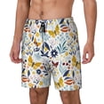 thumbnail image 2 of Haiem Flowers Butterfly Mens Swim Trunks with Compression Liner 2 in 1 Swimming Shorts Stretch Swimwear Quick Dry,Board Shorts-Large, 2 of 9