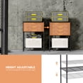 thumbnail image 3 of IZEUK 3-Tier Metal Shelving Unit for Home Kitchen Laundry Room, 17.7"W x 11.8"D x 26.3"H, 450 lbs, Grey, 3 of 9