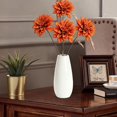 thumbnail image 4 of 1PC 13.4 Inch Orange Silk Artificial Dahlia, Long Bendable Stem Real Touch Faux Fall Flower, for Floral Arrangement Wedding Party Centerpiece Indoor Home Autumn Decor, 4 of 5