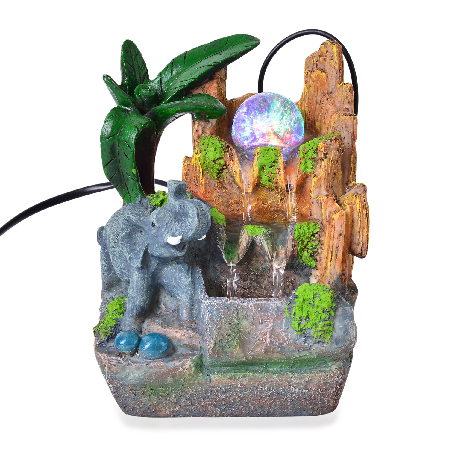 Shop LC Multi Color Glass LED Light Elephant's Waterfall ...