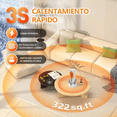 thumbnail image 4 of Calentador Eléctrico De Aire Calefacción Cerámica 2 Modos PLATEADO, 4 of 5