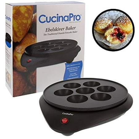 Doughnut Maker & Ebelskiver Pan Baker- Electric Cooker for Donut Holes and Cake Pops with Non-stick