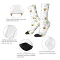 thumbnail image 3 of Cauagu Bee Print Crew Socks for Women and Men,Adult Athletic Running Socks 1-Pair Sports Socks Work Gear Socks with Moisture Wicking, 3 of 6
