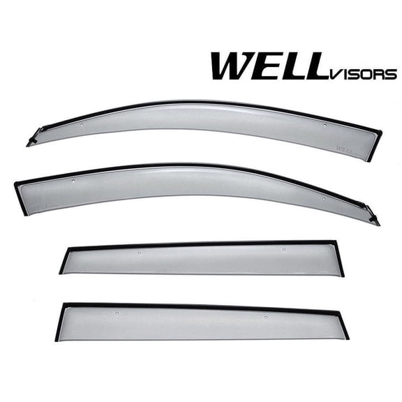 Wellvisors Side Window Visors Deflectors Rain Guards With Black Trim for 2006-2012 Toyota RAV4 3-847TY013