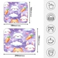 thumbnail image 4 of Cat Rabbit Cloud Pattern Drying Dish Mat Quick Drying Absorbent Soft Durable for Kitchen 18" x 24", 4 of 10