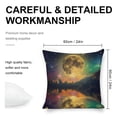thumbnail image 2 of Full moon lake stars Linen toss pillowcase Decoration pillowcase Gift preferred 24x24" Cushion cover 4 set Sofa pillowcase Sofa bedroom living room car, 2 of 8