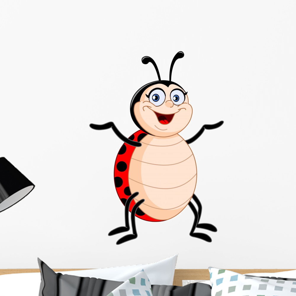 Lady Bug Wall Decal by Wallmonkeys Peel and Stick Graphic (24 in H x 17