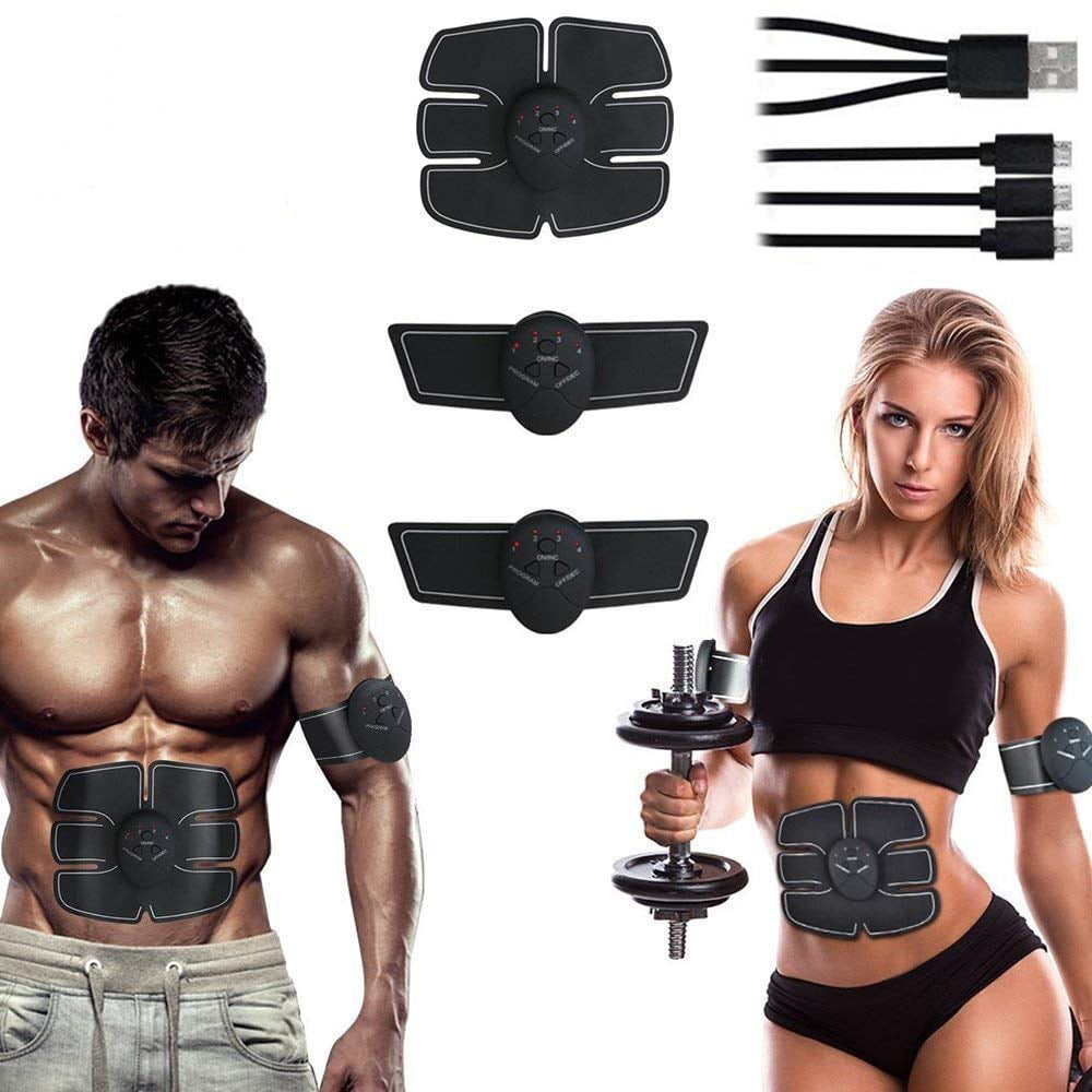 Rechargeable Abdominal Muscle Stimulator Trainer EMS Abs Fitness Excersize Gear 