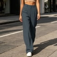 thumbnail image 6 of Chiccall Women's Pleated High Waist Wide Leg Dress Pants Solid Pocket Business Casual Commute Trousers, 6 of 8