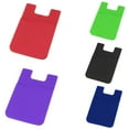 thumbnail image 4 of PENGXIANG Solid Color Silicone ID Credit Card Sleeve Earphones Storage Phone Back Case, 4 of 10