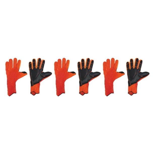 Wosthever Kit de portero de fútbol para niños, guantes de halcón, antideslizantes, duraderos, sin dedos, protección para juegos, naranja, Type1 NO1