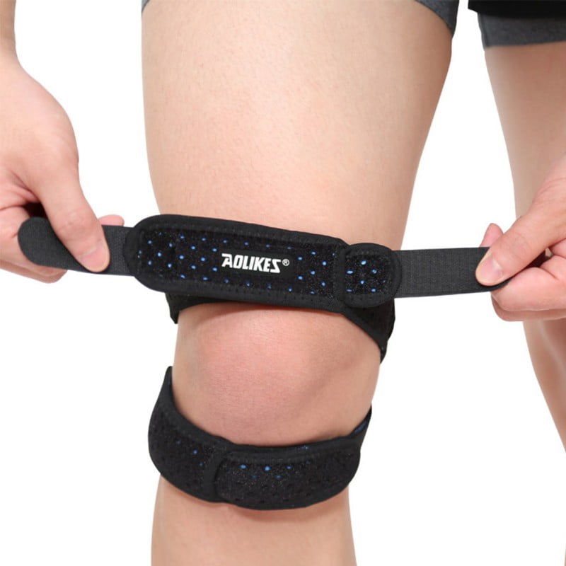 Adjustable Knee Brace Support Dual Strap Running Open Patella Injury Joint Pain