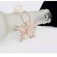 thumbnail image 2 of Meitianfacai Necklaces for Women Valentine's Day Gifts Fashion Womens Lady Rose Gold Opal Butterfly Pendant Necklace Sweater Chain Hot, 2 of 6
